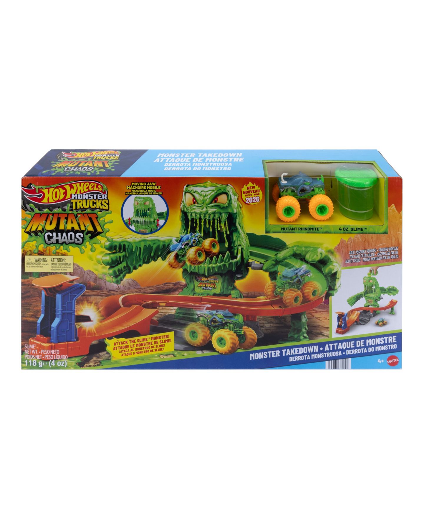 Игровой набор Hot Wheels Mutant Monster Takedown со слаймом, масштаб 1:64 — фото 6