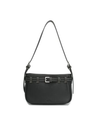 Women's Sloane Leather Shoulder Bag for Women Convertible Crossbody Purse Small Belt Detail Handbag