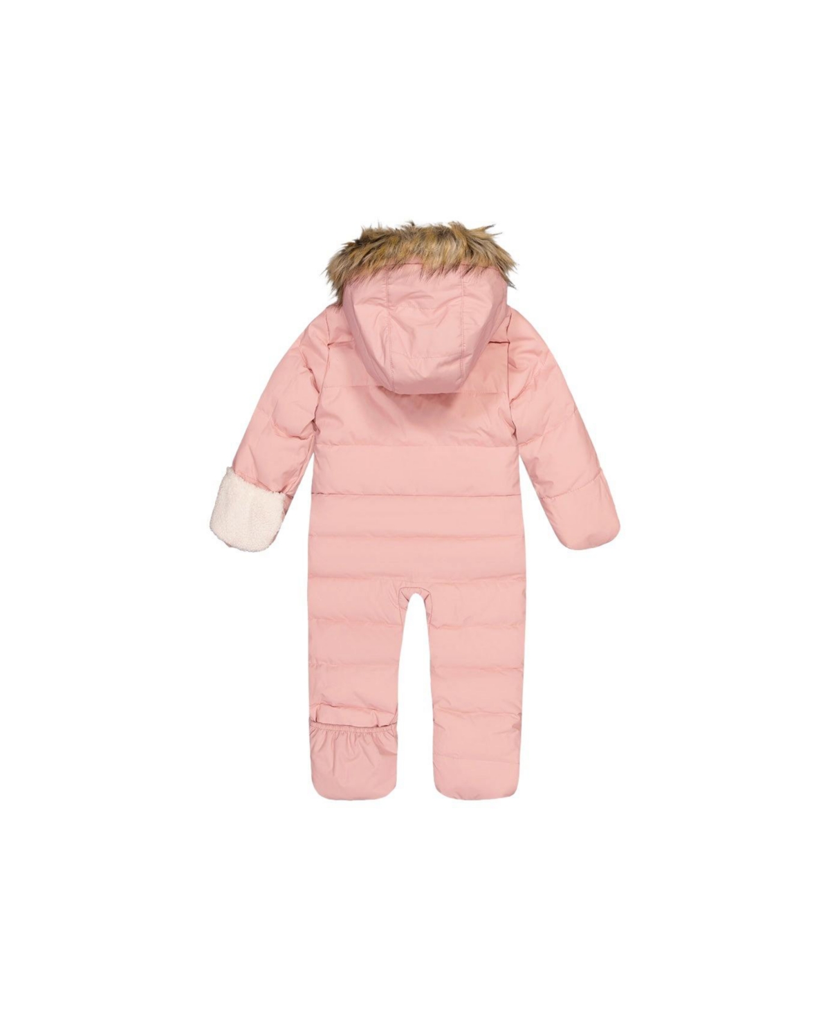 Deux par Baby Girl Snug One Piece Snowsuit Adapted for Car Seats Pale Dusty