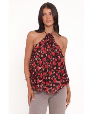 Women's Zorina Halter Layered-Ruffle Chiffon Top