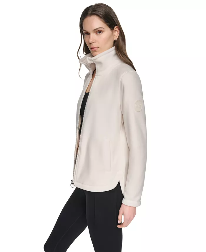 Women's Fleece Curved-Hem Zip-Up Jacket - thumbnail 3