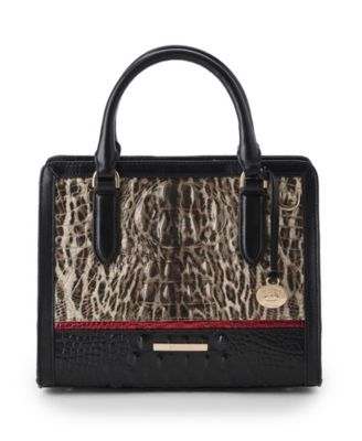 Cami Calgary Leather Ocelot Small Satchel Handbag