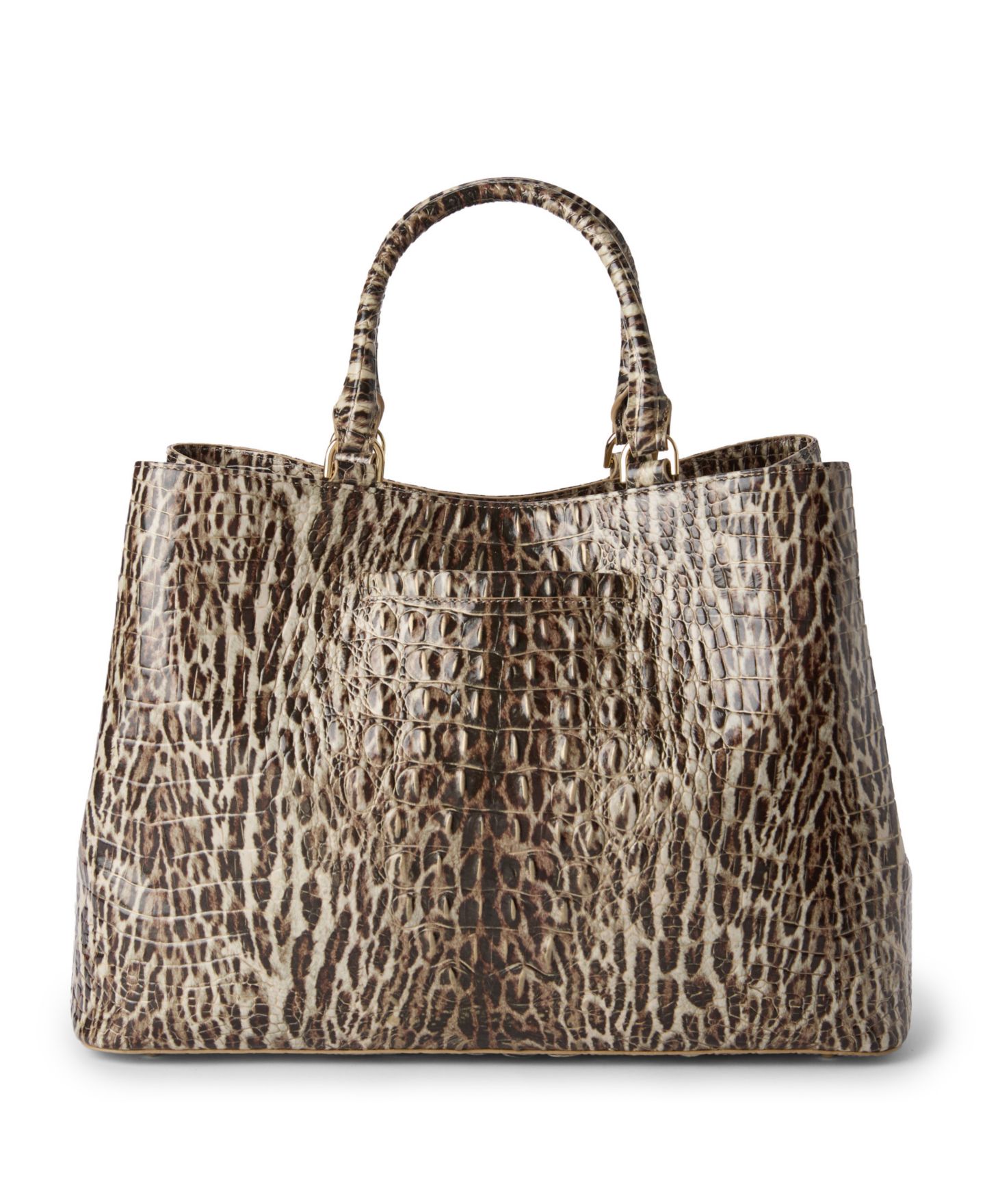 Женская сумка Brahmin Denise Melbourne Leather Carryall Extra-Large Satchel, цвет: Ocelot — фото 2