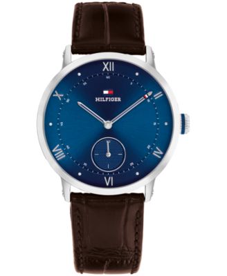 Men's Quartz Brown Leather Strap Watch 38mm