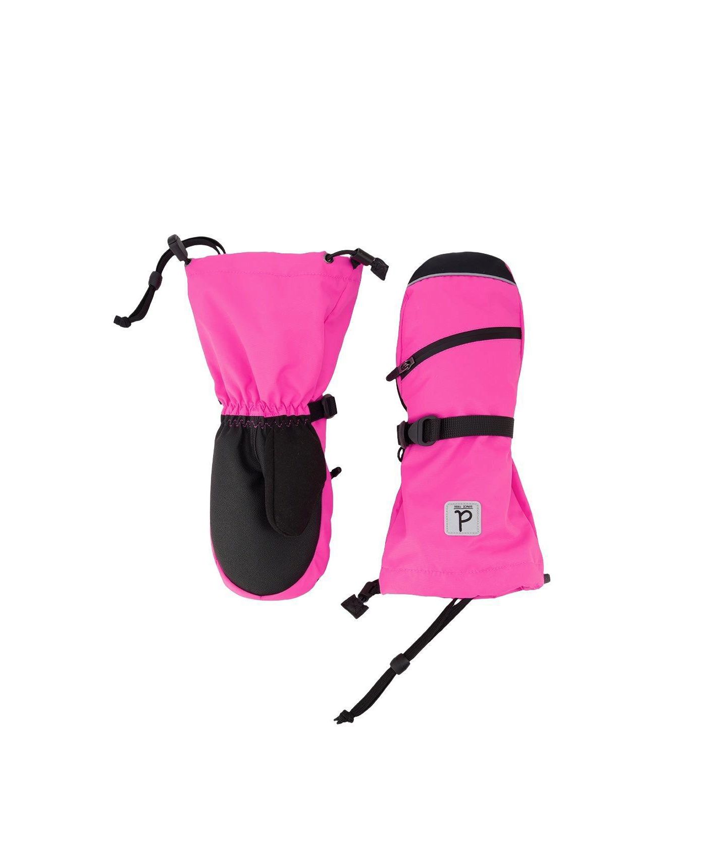 Перчатки Deux par Deux Teknik Winter Mittens для девочек, цвет: Яркий розовый — фото 1