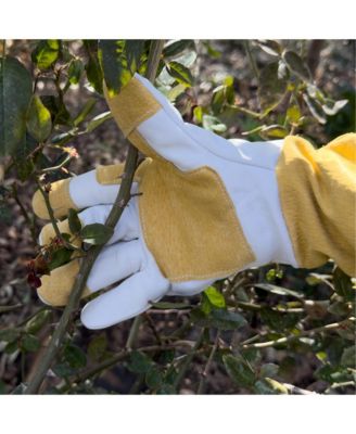 Zip-up Rose Pruning Leather Gauntlet Gloves