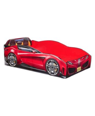 Cilek Spyder Toddle-Size Race Car Bed, Red - Realistic 3D Graphics, License Plate
