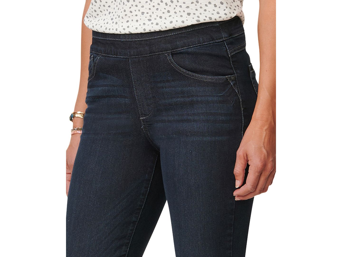 Женские джинсы Democracy Petite "Ab"solution High-Rise Pull-On Bootcut, цвет: Индиго — фото 2