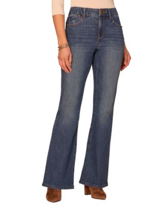 Petite Ab"Solution High-Waisted Flare Jeans