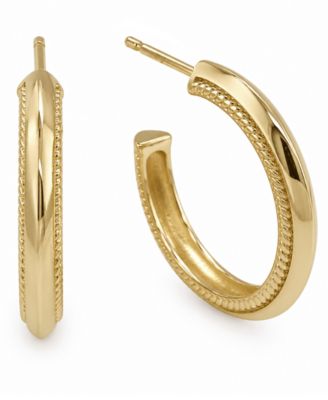 Rope Edge Hoop Earrings
