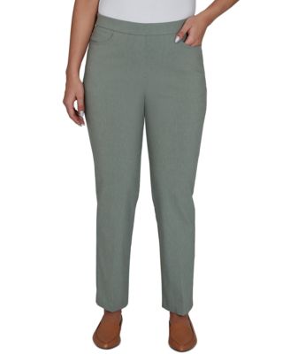 Petite Provence Millennium Pull-On Flat-Front Mid-Rise Pants, 26.75" Inseam