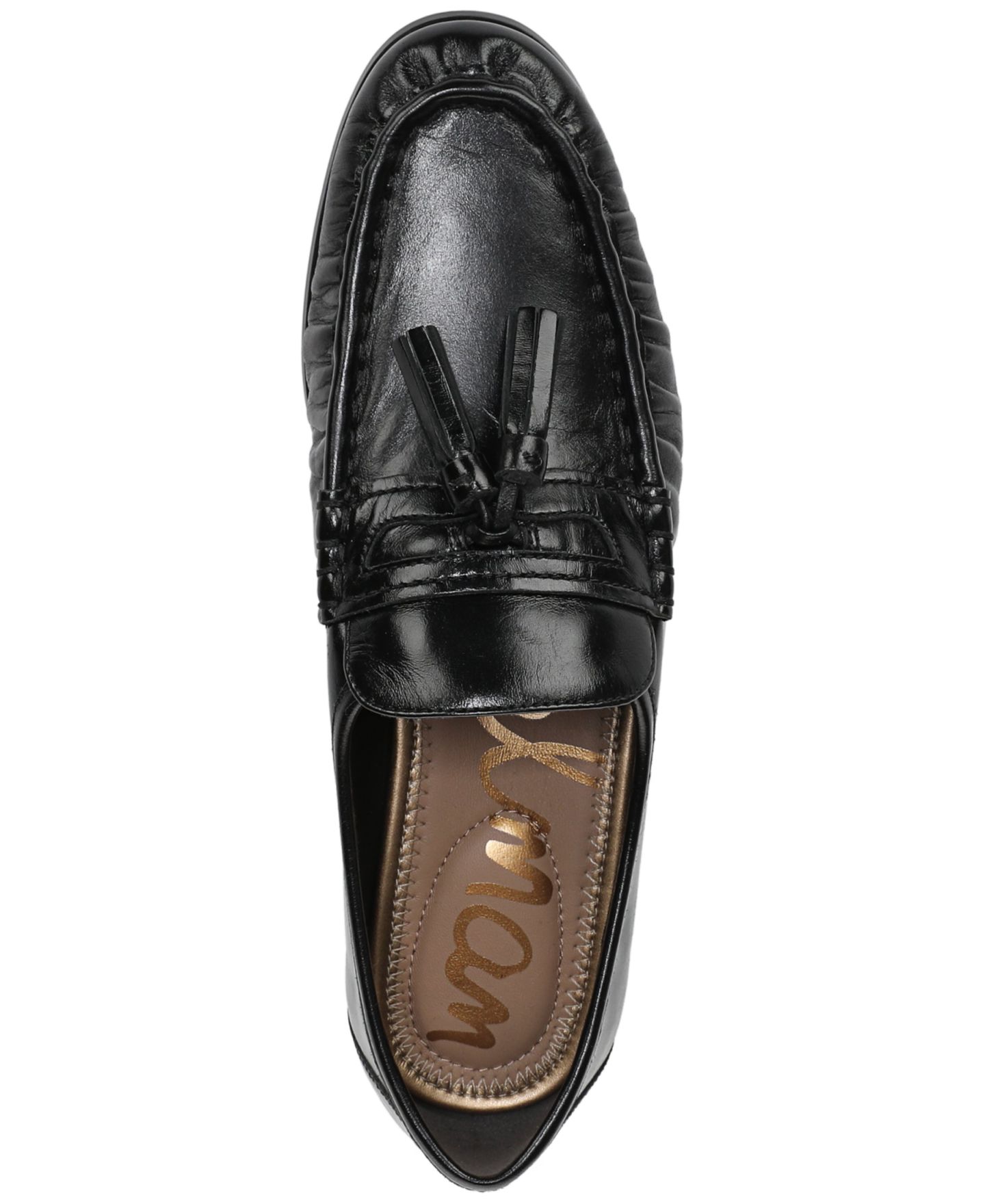 Женские туфли Sam Edelman Lana Mocassin Slip-On, цвет: Чёрный кожаный — фото 4