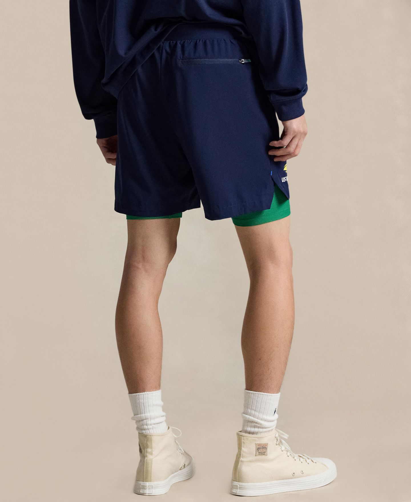 Мужские шорты Polo Ralph Lauren US Open Ball Crew Shorts, 6" Inseam, цвет: Тёмно-синий — фото 4