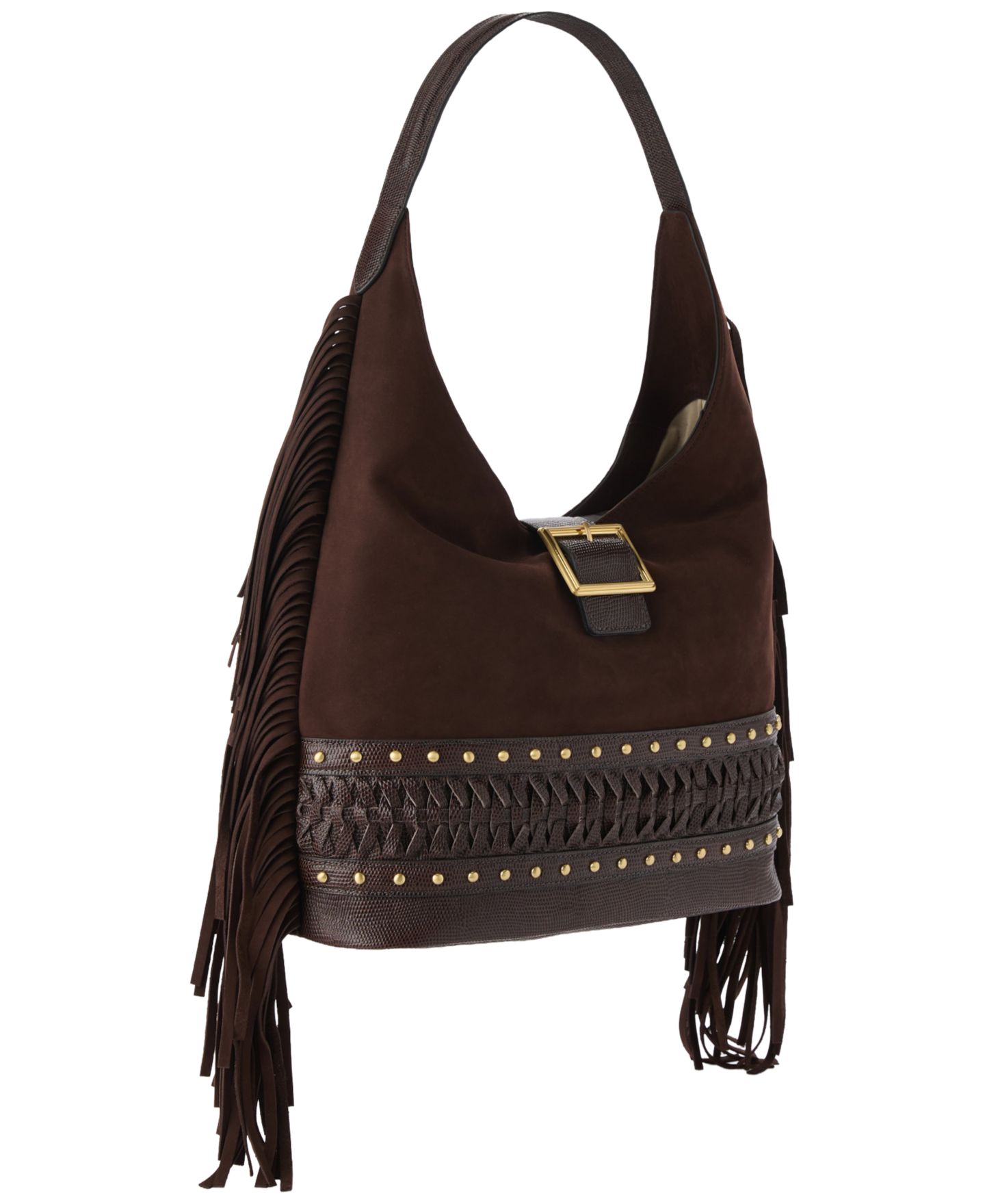 Женская сумка Brahmin Gwynne Bohemian Large Leather Shoulder, цвет: Шоколадный — фото 3