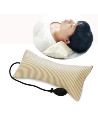 Height Adjustable Inflatable Neck Support Pillow Portable Washable for Travel Home Office