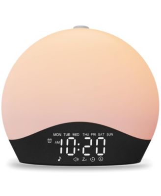 Enhanced  Noise Machine and Sunrise Alarm Clock with 25 Soothing Sounds 17 Night Lights Bluetooth Dual Alarms Unlimited Snooze Night Light