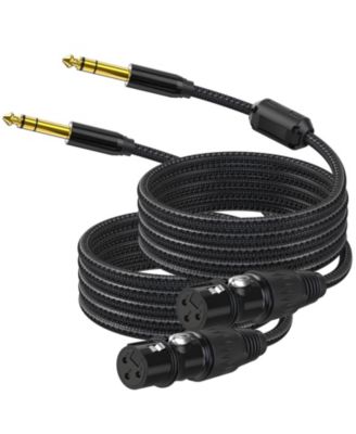 Nylon-Braided Gold-Plated Multi-Layer Shielding XLR to 1/4" TRS Audio Cable