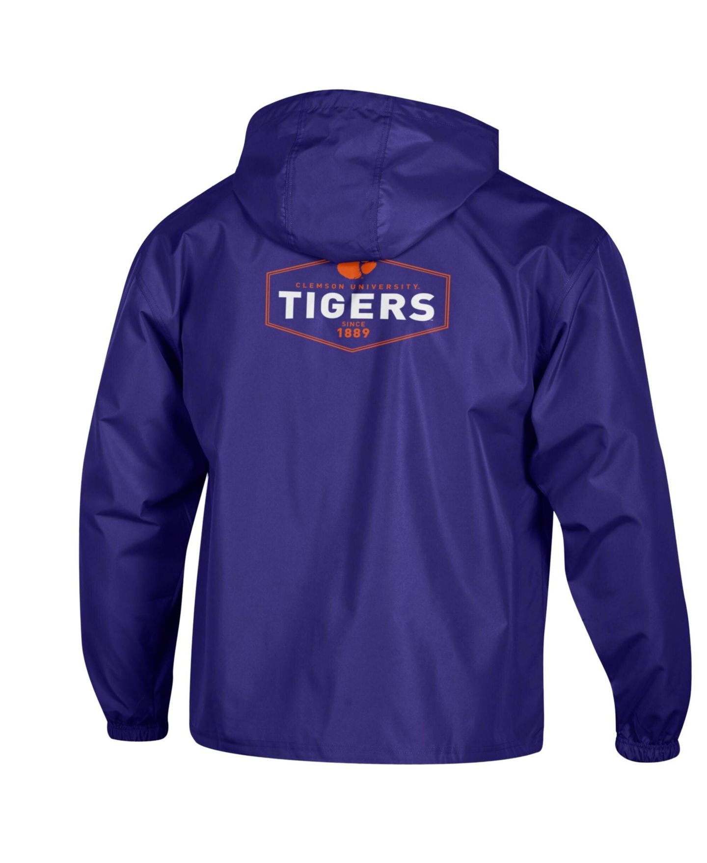 Мужская куртка Champion Purple Clemson Tigers Delay Packable Half-Zip — фото 2