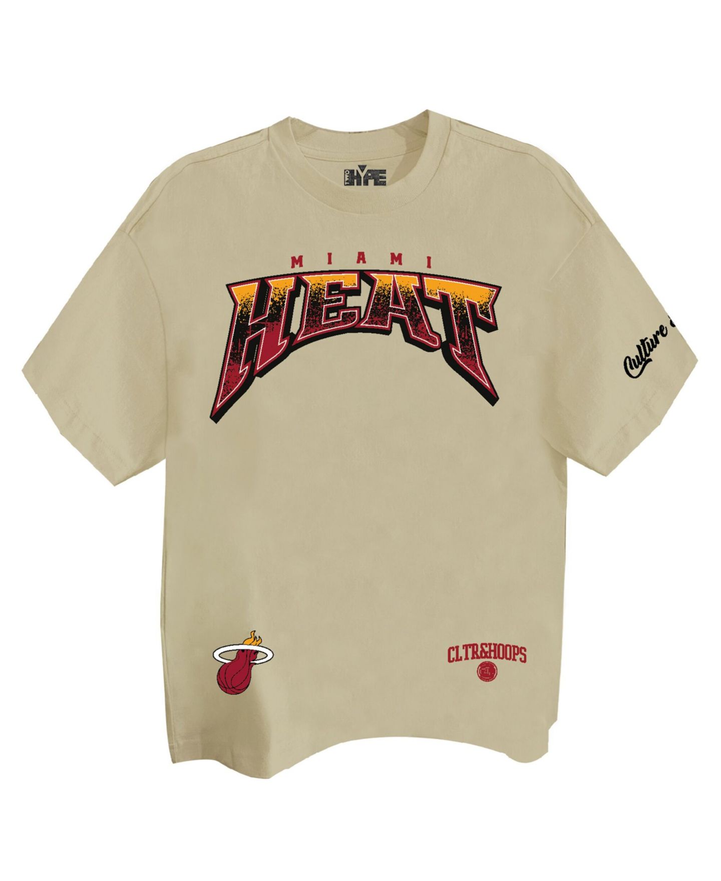 Футболка Two Hype Cream Miami Heat Drip Dime Elevated Drop Shoulder — фото 2