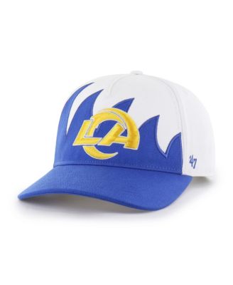 47 Brand Men's White Los Angeles Rams Jagged Hitch Adjustable Hat