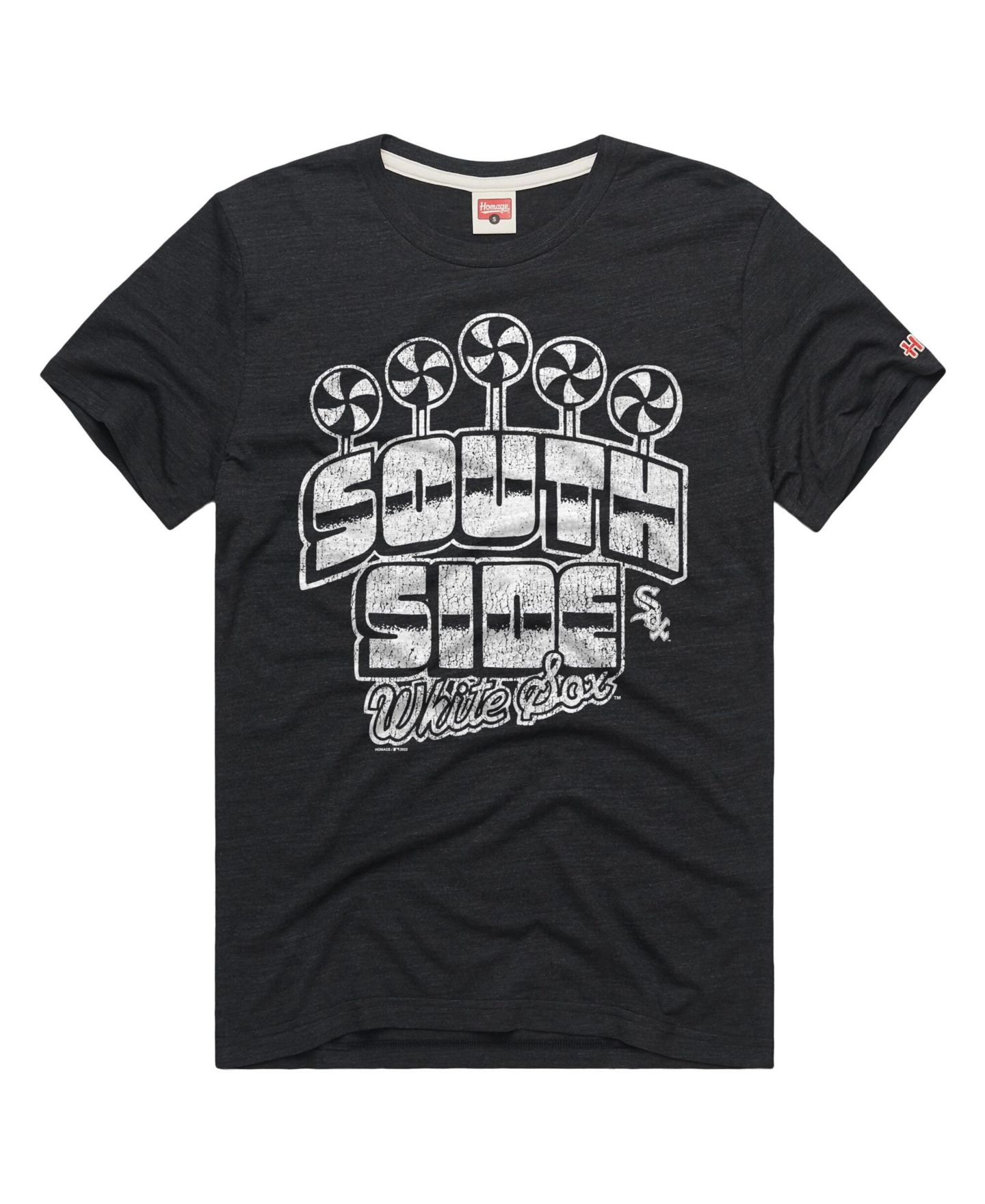 Мужская футболка Homage Charcoal Chicago White Sox Tri-Blend Hyperlocal — фото 1