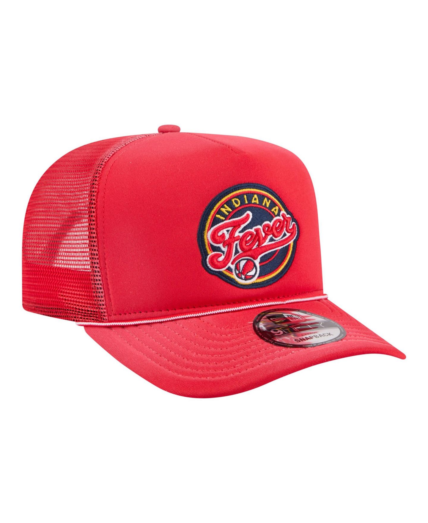 Кепка New Era Red Indiana Fever Worn Foam Front 9FIFTY A-Frame Trucker Rope Snapback Hat — фото 4