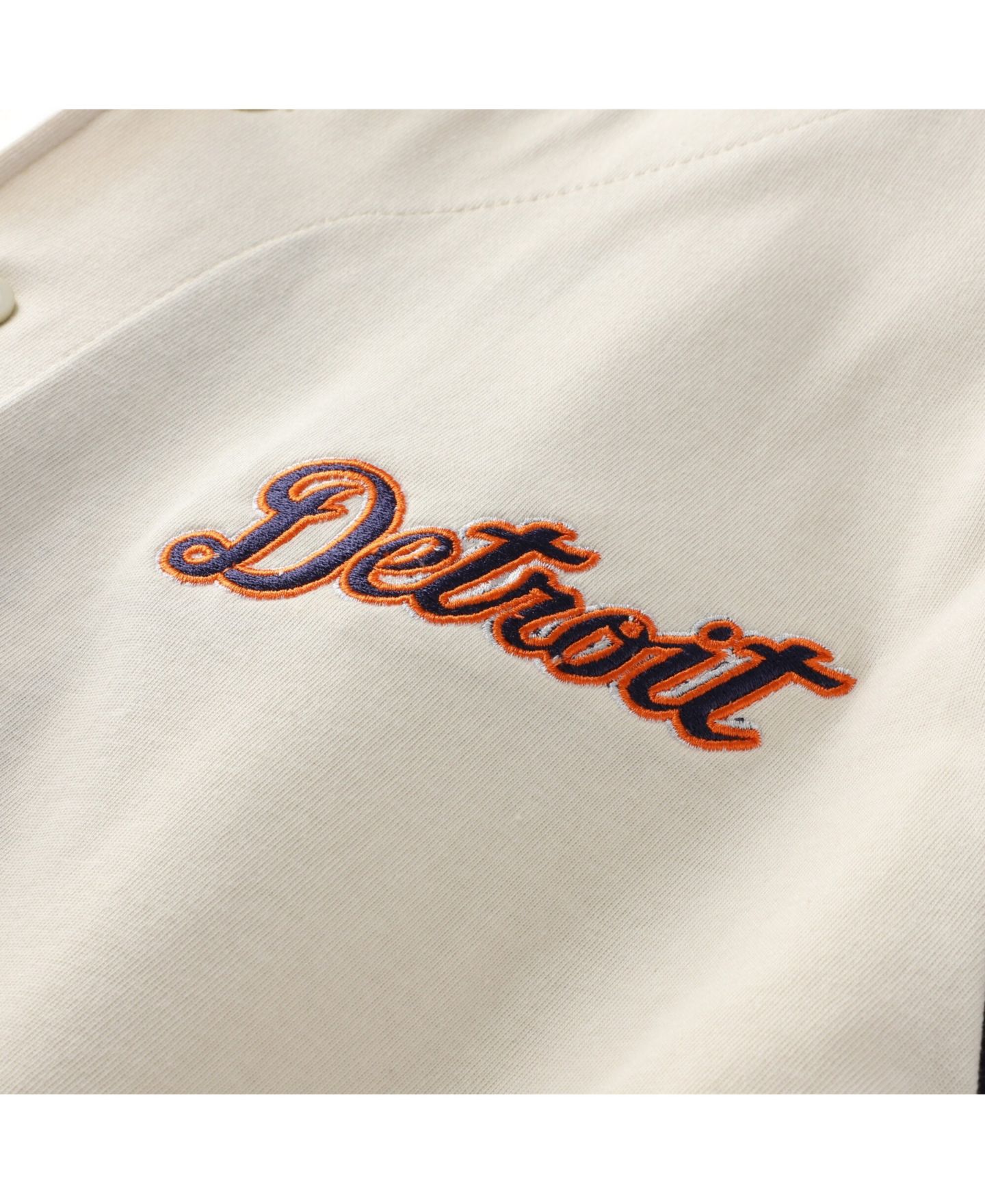 Мужской топ Fanatics Cream Detroit Tigers Big & Tall Full-Button Jersey — фото 3