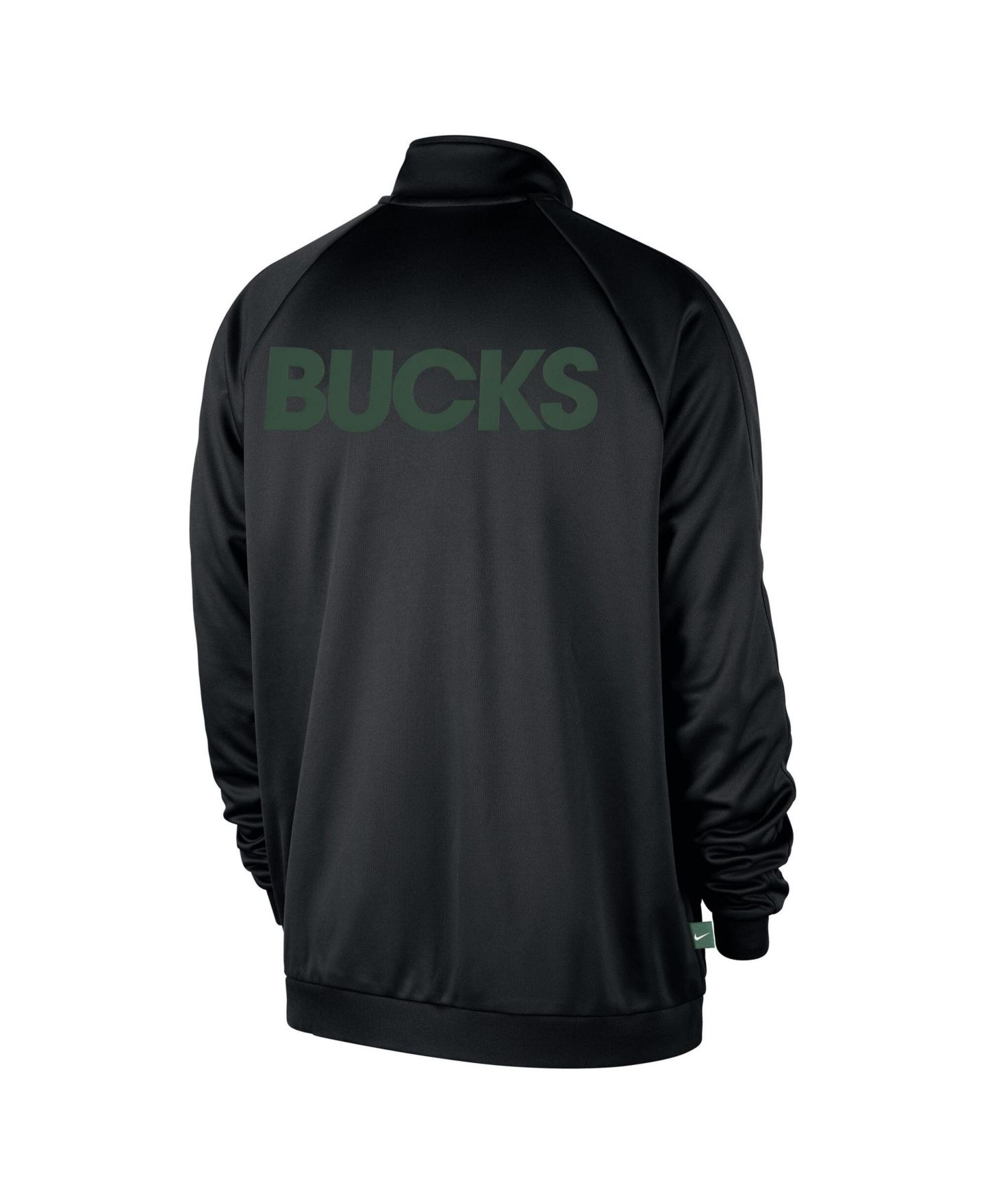 Мужская куртка Nike Black Milwaukee Bucks Courtside Pique Club Full-Zip Track — фото 2