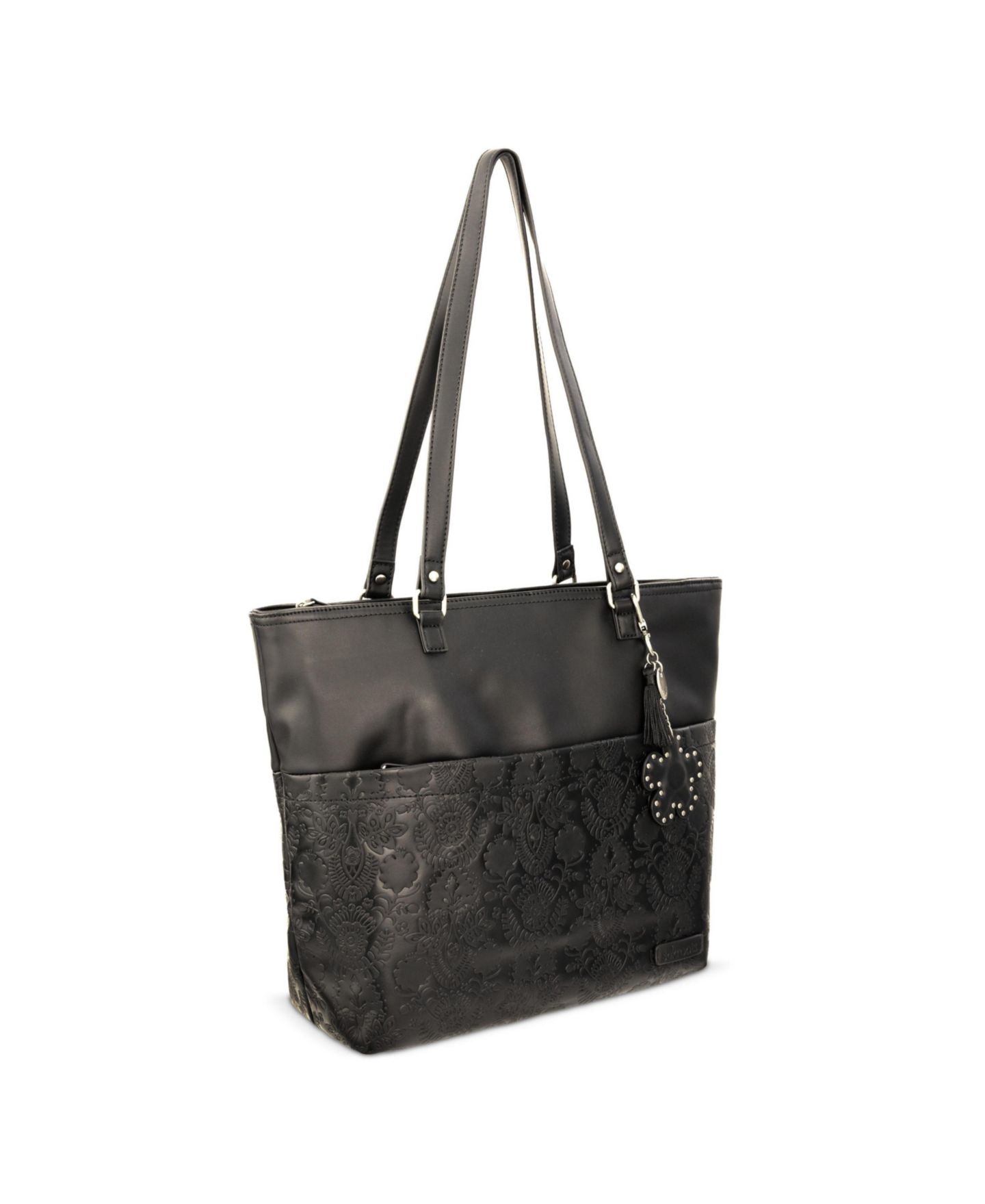 Женская сумка Sakroots Banyan Tote, цвет: Чёрный с принтом — фото 2
