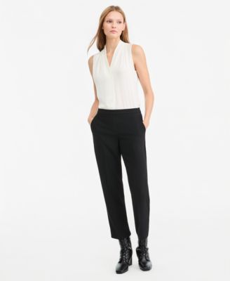Women's Aubree High-Waisted Crepe Ankle Pants