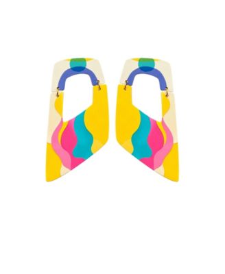 Rachel II Dangle Geometric Statement Earrings
