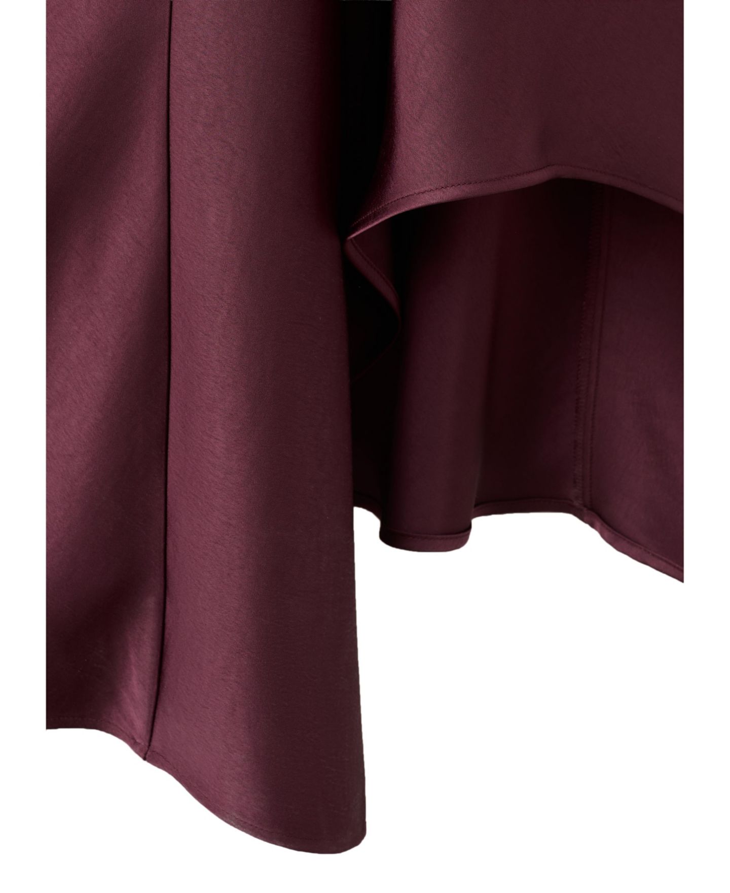 Женское платье MANGO Asymmetrical Ruched Off-the-Shoulder, цвет: Винный — фото 5