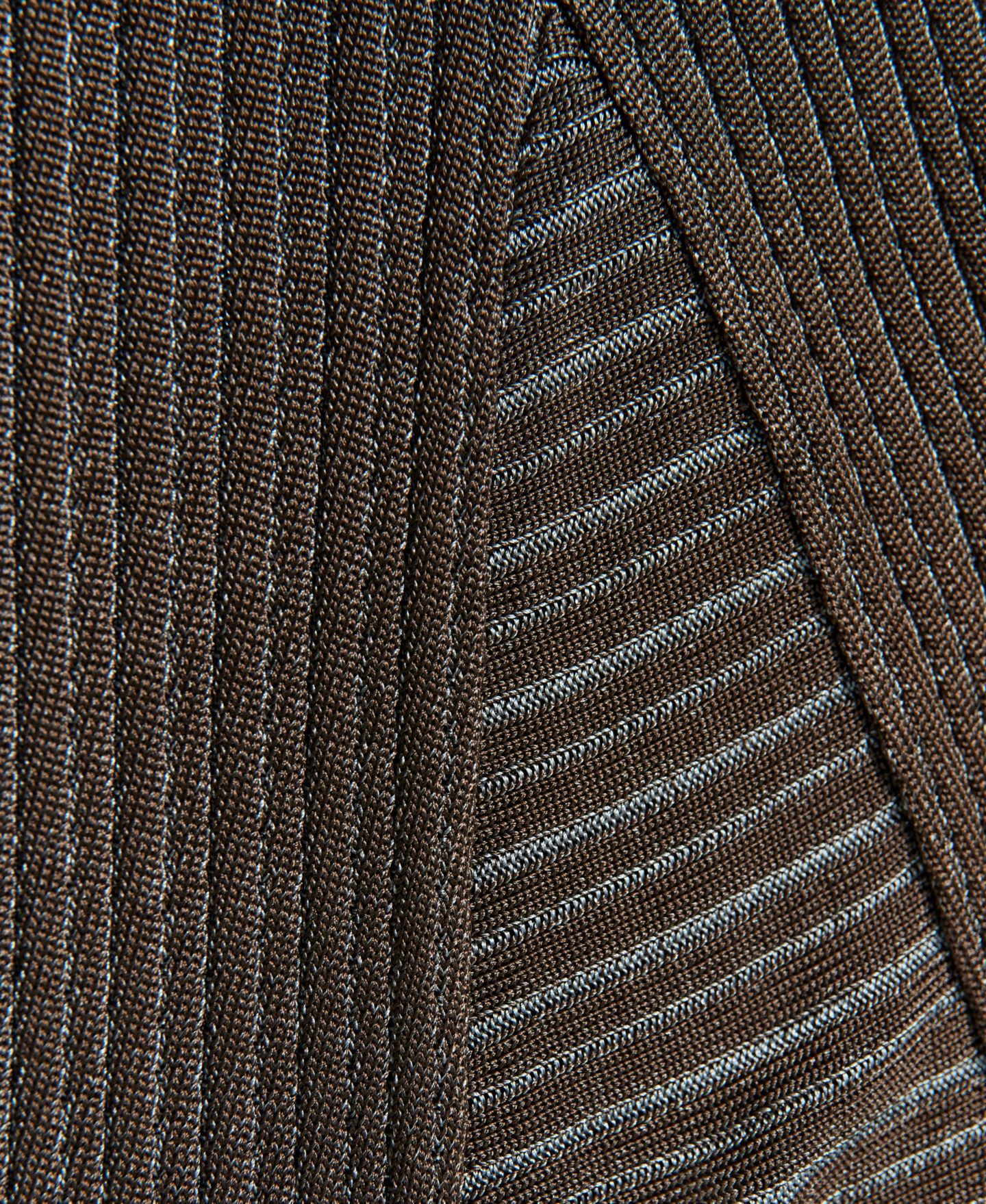 Женское платье Mango Asymmetrical Striped Sleeveless Knit, цвет: Кофейный — фото 6