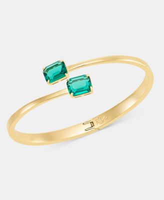 Stone Bypass Bangle Bracelet