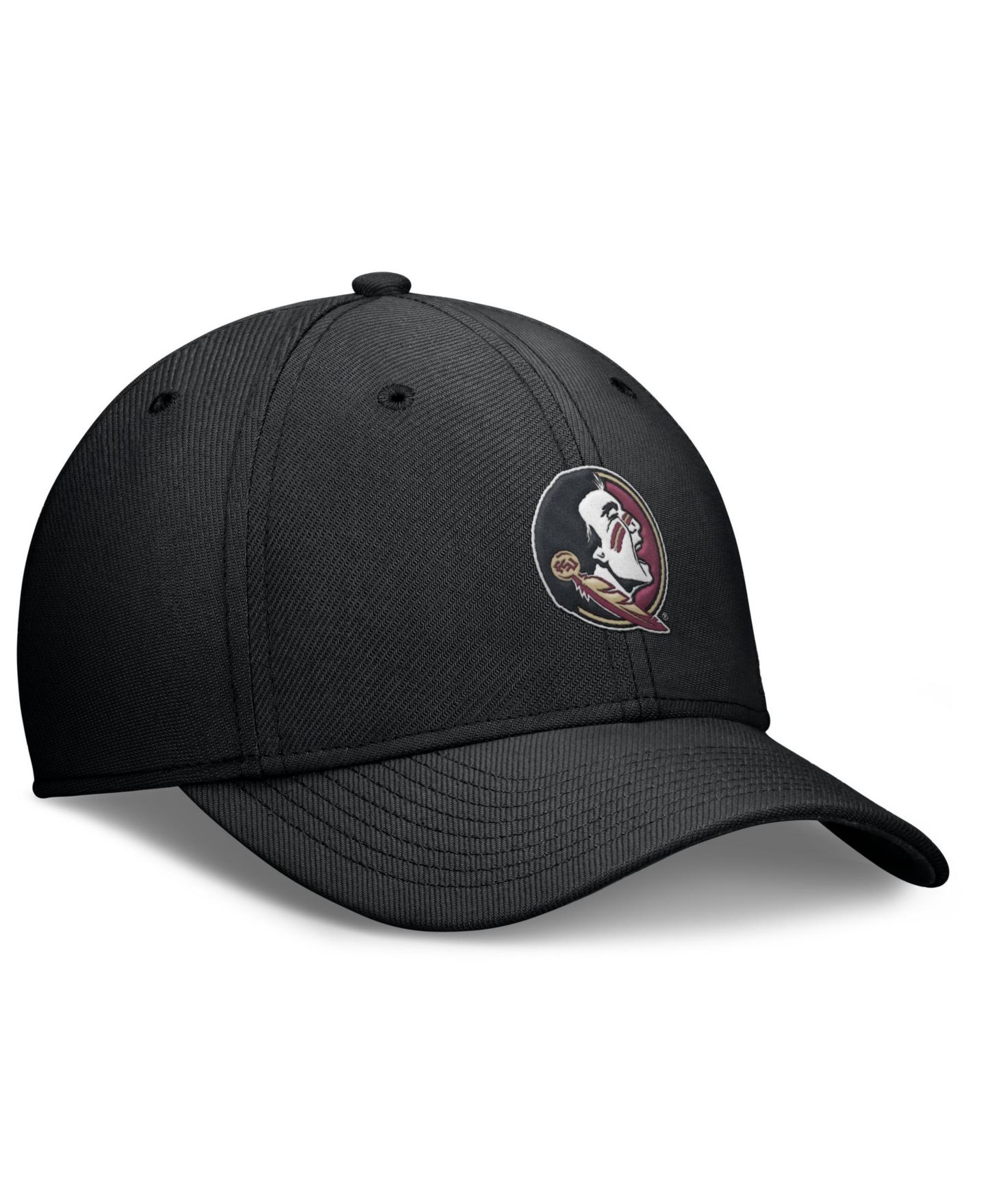 Мужская кепка Nike Black Florida State Seminoles Rise Swoosh Dri-FIT Flex Hat — фото 3