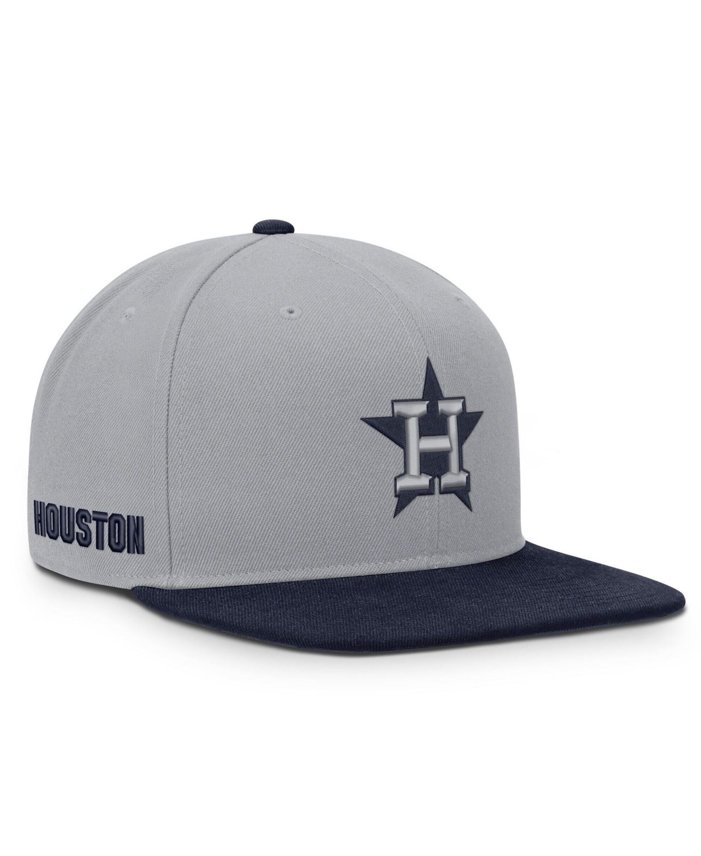 Мужская кепка Nike Gray/Navy Houston Astros Primetime Pro Dri-FIT Snapback Hat — фото 1