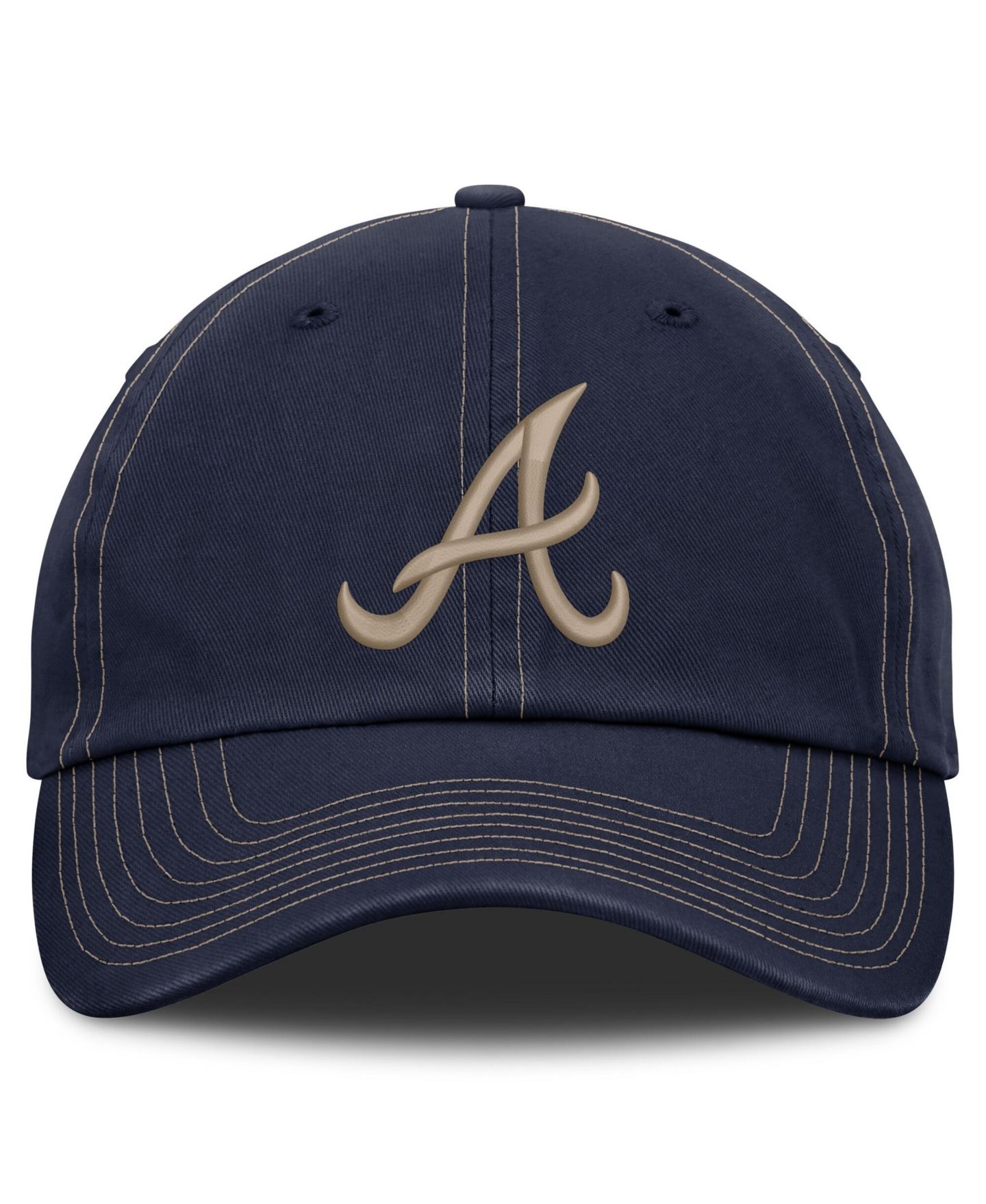 Мужская кепка Nike Navy Atlanta Braves Father's Day Club Adjustable Hat — фото 2