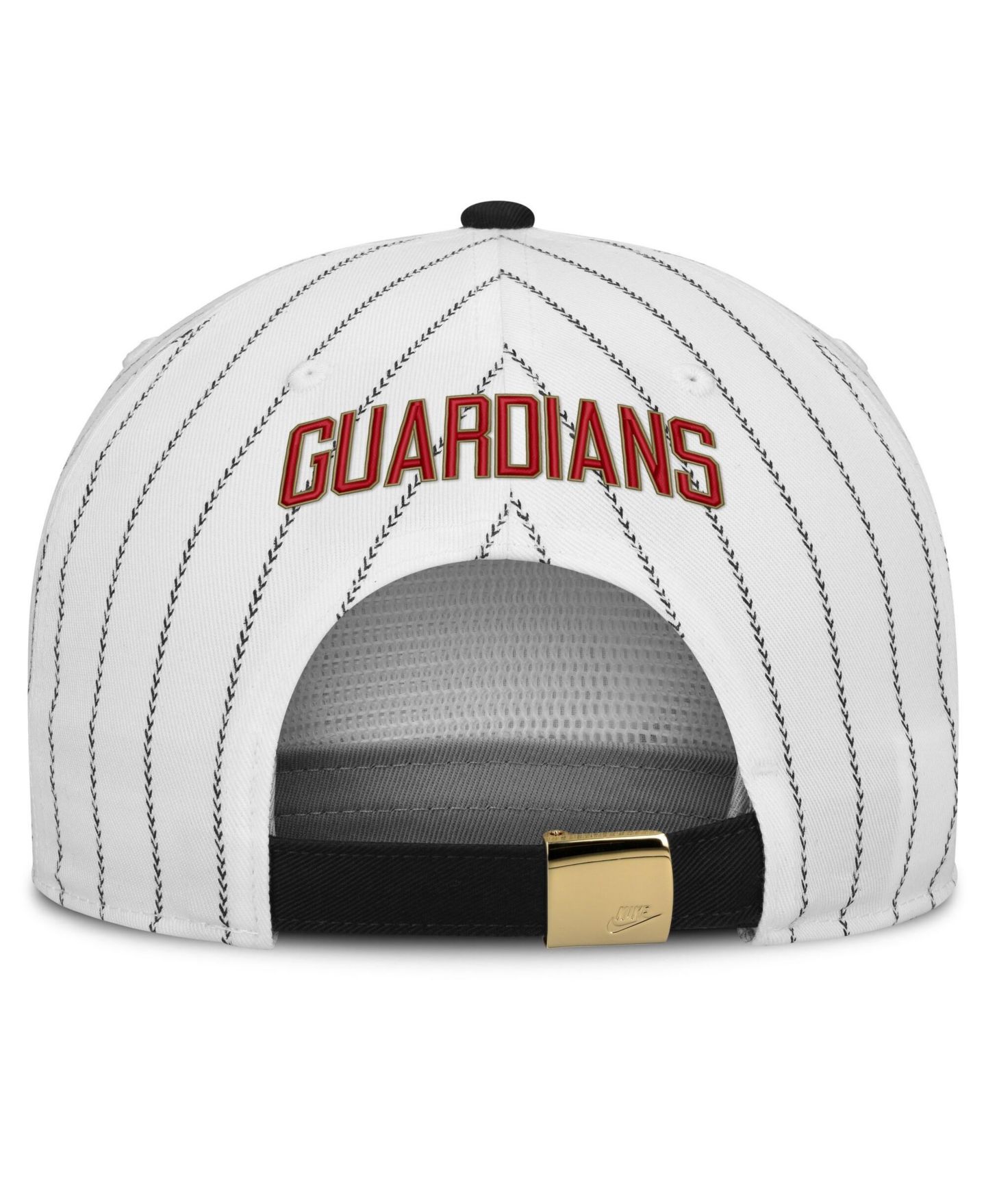 Мужская кепка Nike White/Black Cleveland Guardians Cooperstown Collection Pro Adjustable Hat — фото 4