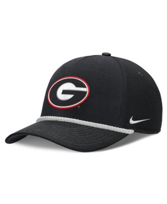 Men's and Women's Black Georgia Bulldogs Rope Rise Adjustable Hat