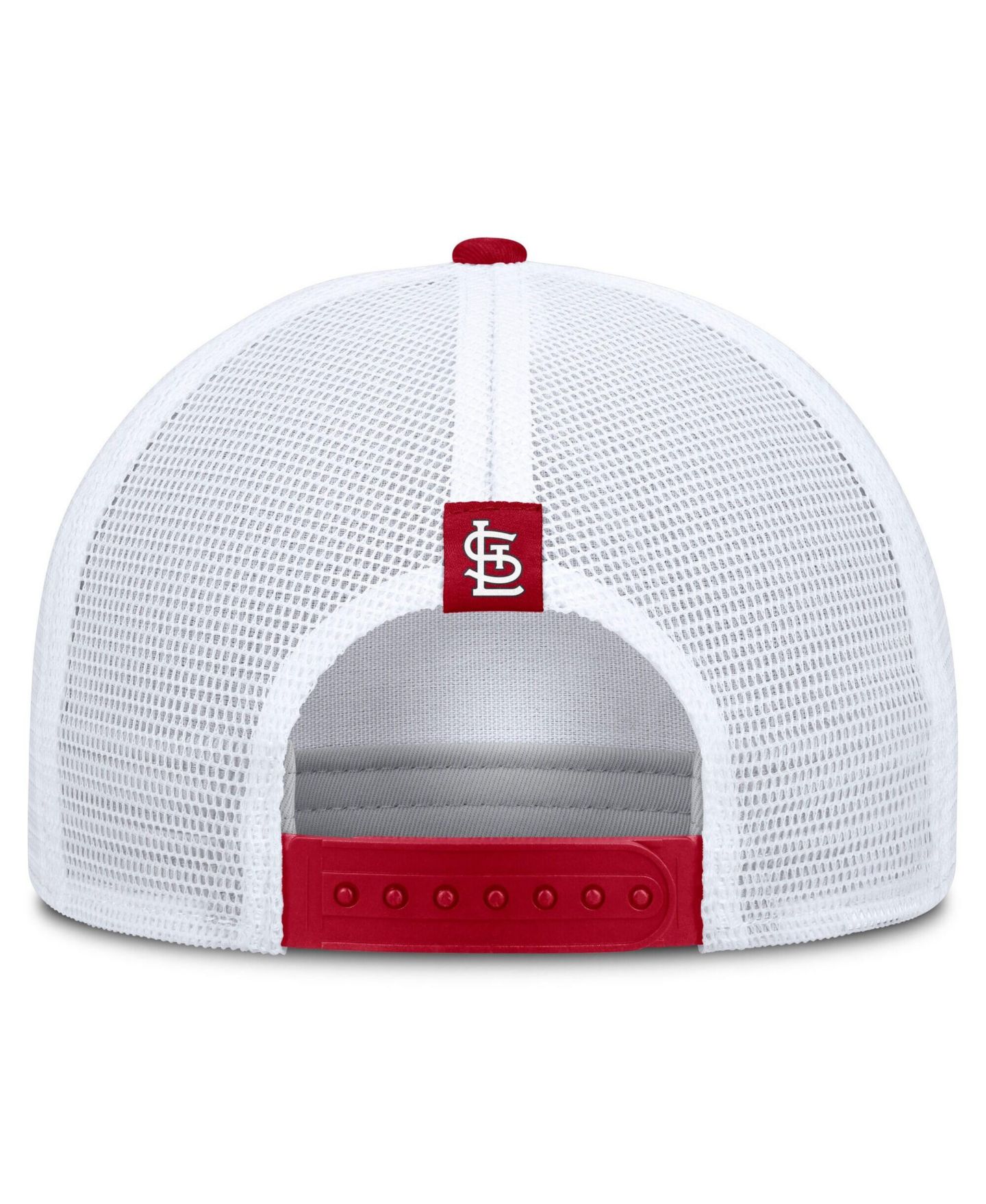Мужская кепка Nike Khaki/Red St. Louis Cardinals Rise A-Frame Trucker Adjustable Hat — фото 4