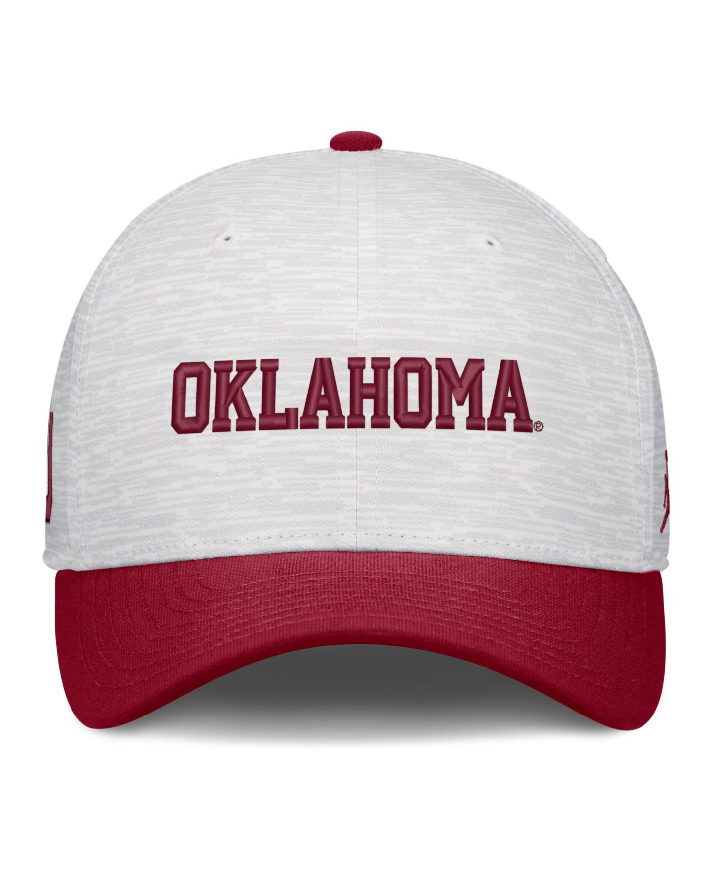 Кепка Jordan White/Crimson Oklahoma Sooners Primetime Rise Adjustable Hat — фото 2