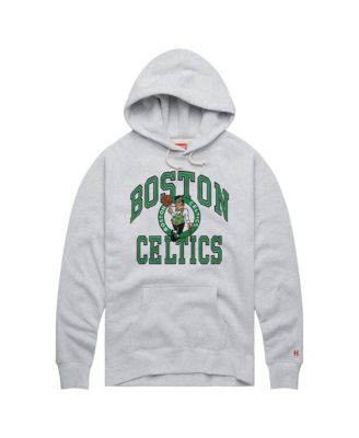 Men's and Women's Ash Boston Celtics Logo Arch Hoodie