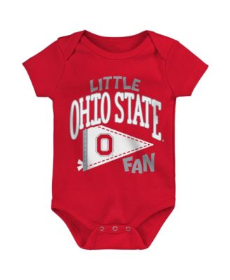 Baby Boys and Girls Scarlet Ohio State Buckeyes Little Banner Bodysuit
