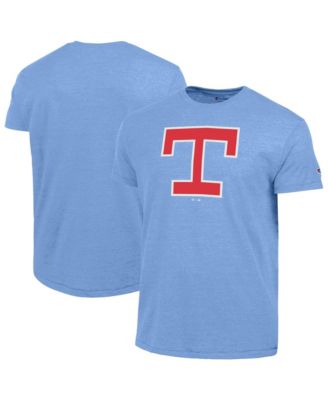 Men's Light Blue Texas Rangers Cooperstown Logo Tri-Blend T-Shirt