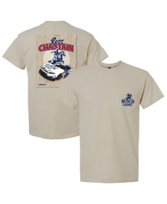 Men's Tan Ross Chastain #1 Busch Light COTA Rodeo T-Shirt
