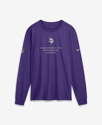 Men's Purple Minnesota Vikings Sideline Bold Arch Star Dri-FIT Long Sleeve T-Shirt