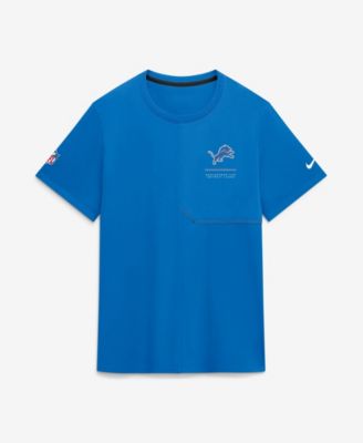 Men's Blue Detroit Lions Sideline UV Dri-FIT Coaches Shirt