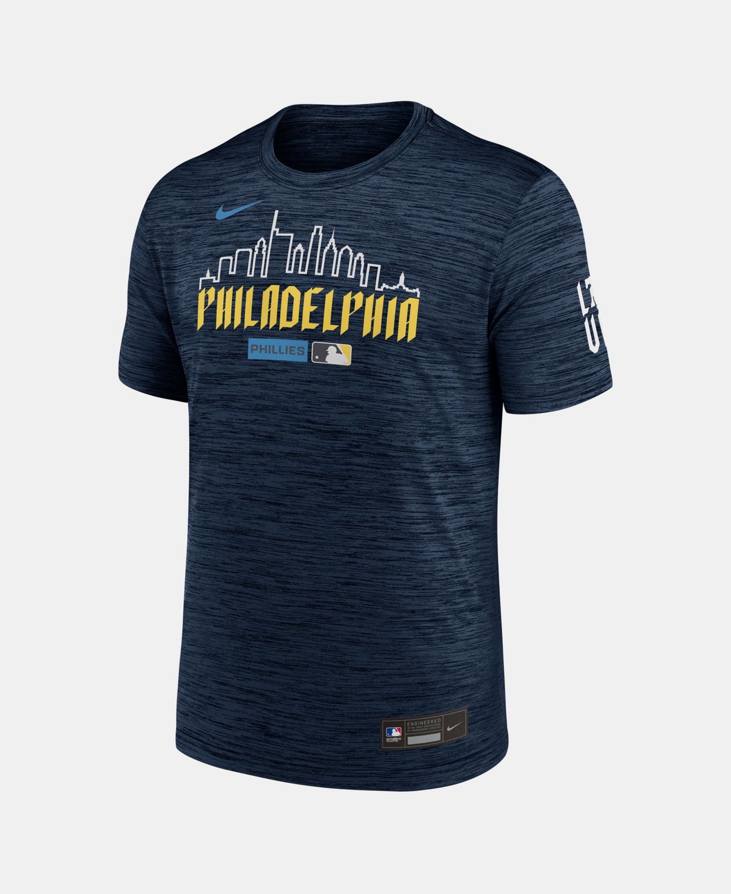 Мужская футболка Nike Navy Philadelphia Phillies Authentic Collection City Connect Velocity Dri-FIT — фото 3