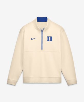 Men's Cream Duke Blue Devils Primetime Club Fleece Half-Zip Pullover Sweatshirt
