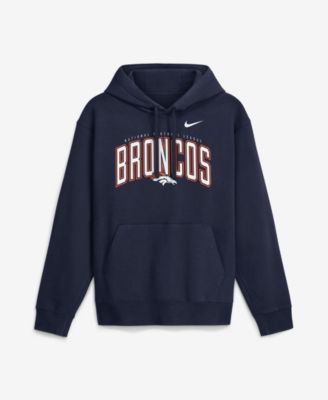 Men's Navy Denver Broncos Expect Victory Club Fleece Pullover Hoodie